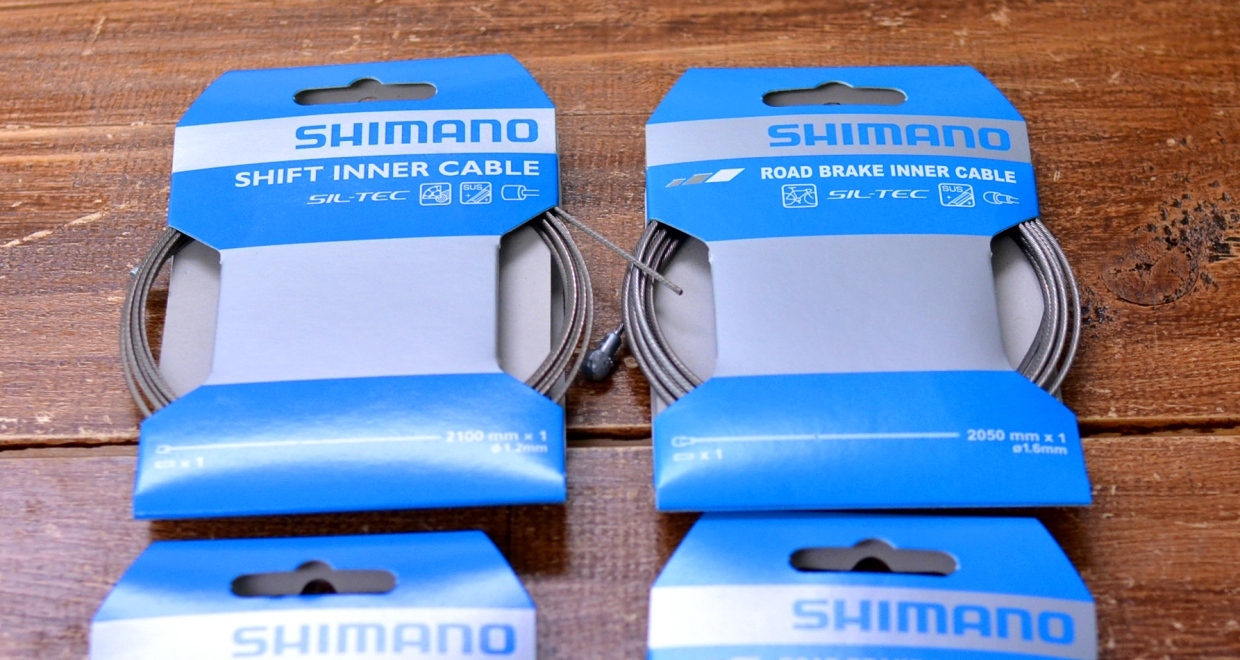 お値打ち価格で シマノ ロード用オプティスリック SIL-TEC インナー アウターセット黒